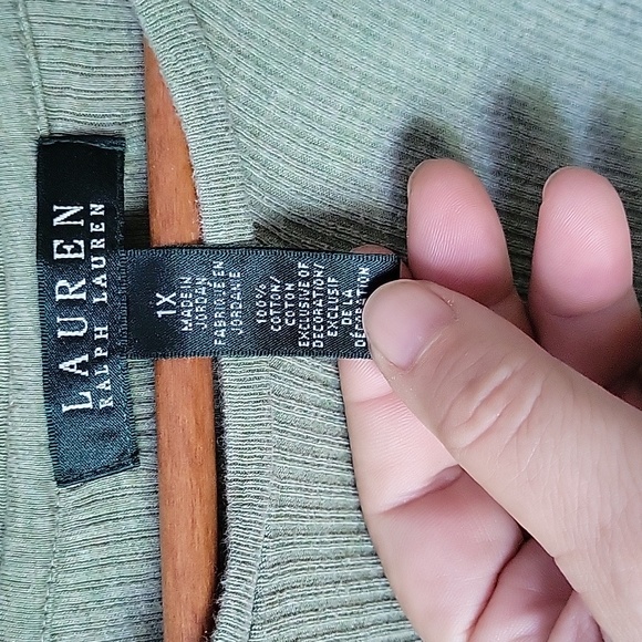 Lauren long sleeve ribbed Tee. 1XL - Picture 2 of 3